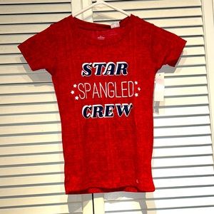 🫶🏼NWT Celebrate patriotic kids, star-spangled crew, short sleeve T-shirt
